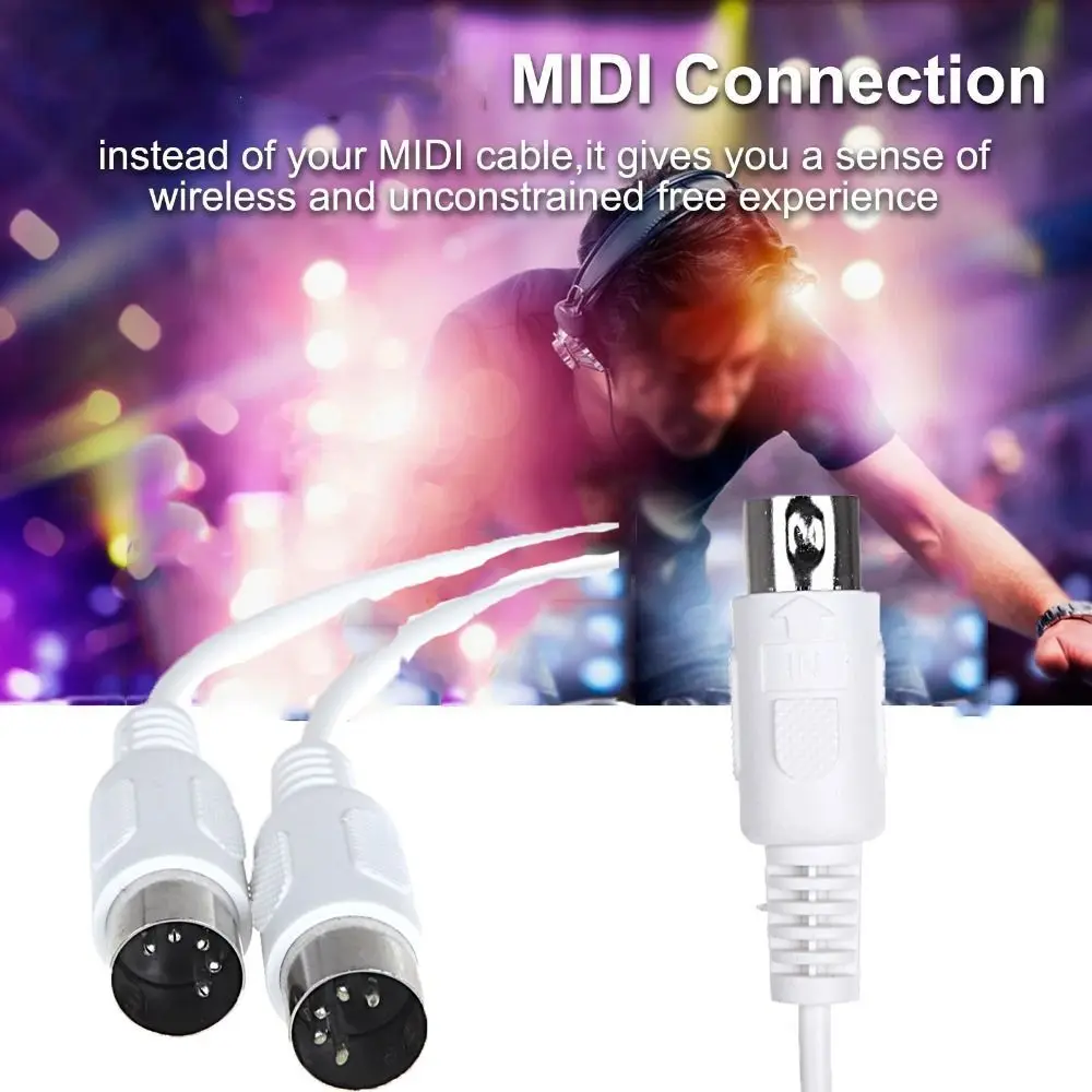 Male To Male MIDI Cable Copper 5-Pin DIN Plug Audio Extension Cord Music Gear Multiple Lengths Din-5pin M/M Cable Adapter