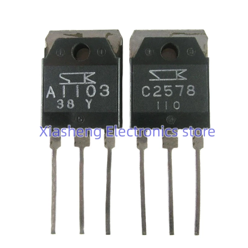 

New Original 2Pairs 2SA1103 A1103 + 2SC2578 C2578 TO-3P Audio Amplifer Transistor In Stock Electronic Components Good Quality