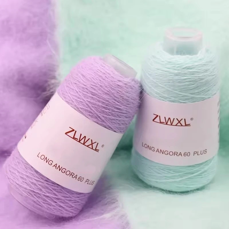 Neue 100g Angora 60 Kaninchen 16s/2 Plüsch Kaschmir Nerz Garn Qualität DIY Hand STRICKEN GARN Winter Warme Weiche Pullover Hut olması