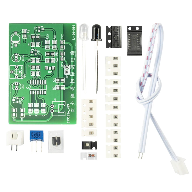Soldering Board Electronic Kits Infrared Obstacle Detection Circuit Kit Electronic Training DIY Parts