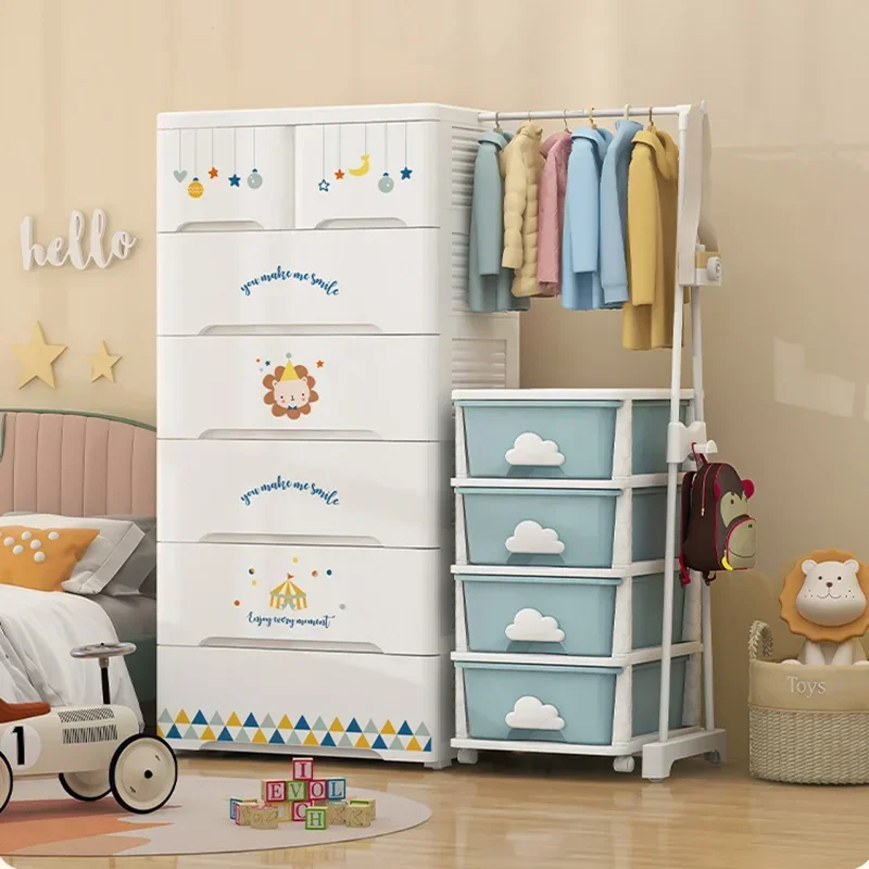 Baby Dressers Closet Organizer Cupboard Home Clothes Plastic Wardrobe Storage Bedroom Placard Armario Living Room Cabinets