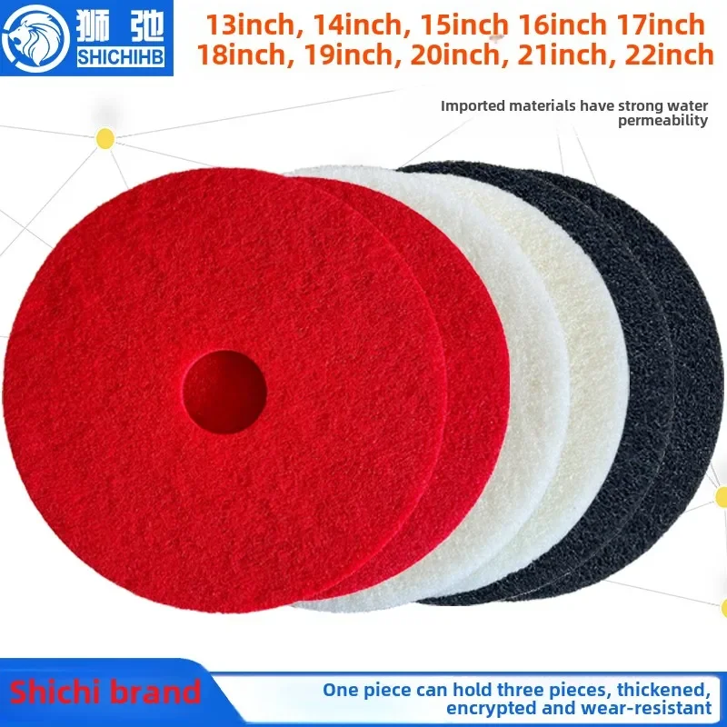 Red White Black Polishing Pad for Ground Cleaning Polishing and Motorcycle, Set of 13,15,16, Inches