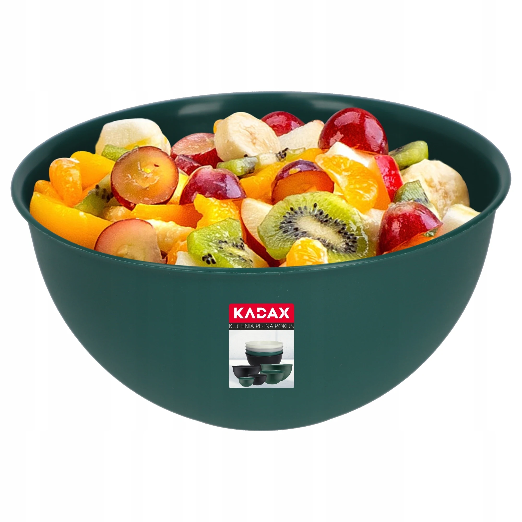 KADAX Keukenkom Kunststof Voor Salades 0,5 L Groen