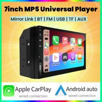 2Din 7 pulgadas pantalla HD completamente táctil Carplay Android Auto Car Raido Multimedia reproductor MP5 estéreo USB Bluetooth Autoradio Universal