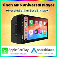 2Din 7 Inch HD Screen Full Touch Carplay Android Auto Car Raido Multimedia MP5 Player Stereo USB Bluetooth Universal Autoradio