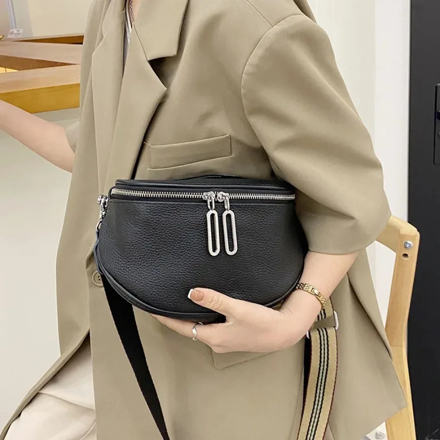

Summer fashion retro classic daily saddle bag new wave of casual simple chest bag single shoulder crossbody female bag