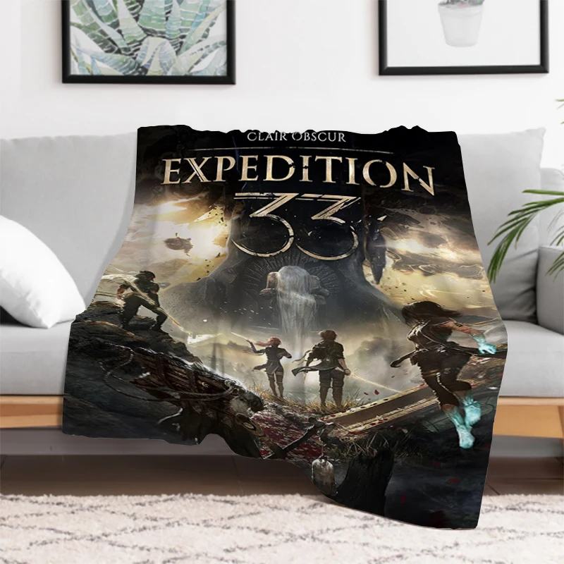 

Game Clair Obscur Expedition 33 Soft Flannel Blankets,Throw Blanket for Picnic Beds Sofa Home Bedroom Kids