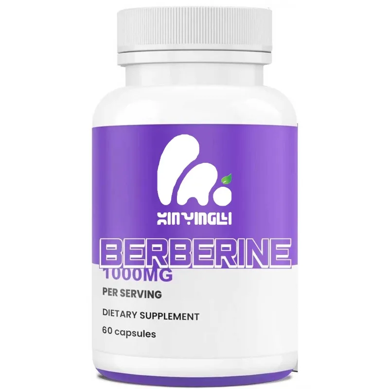 Pure berberine capsules support blood glucose levels and metabolism, with 1000mg-60 capsules per serving