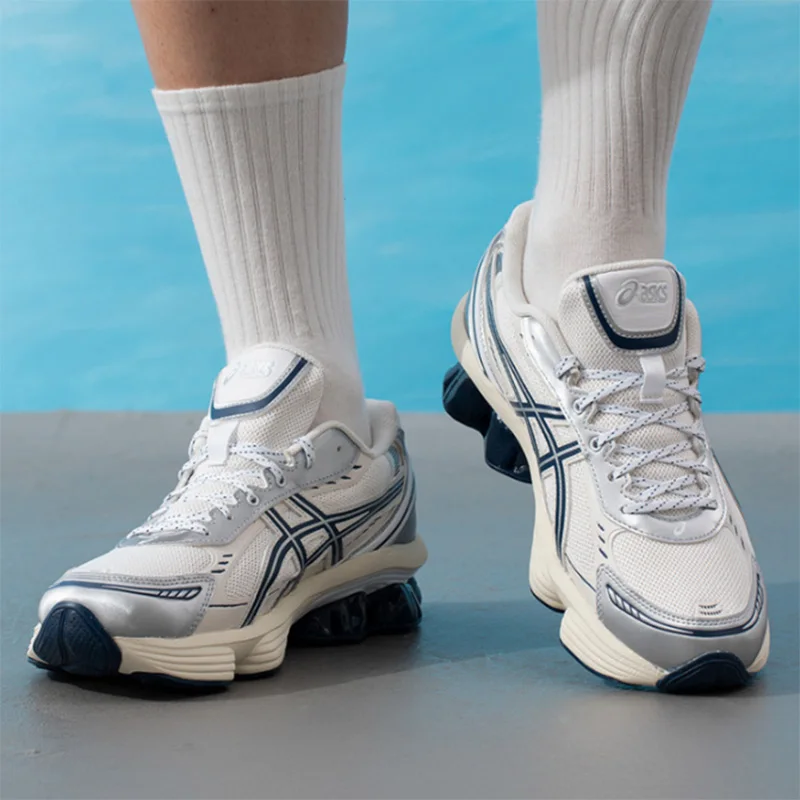Asics  GEL-QUANTUM 180 Retro White Silver Navy Mesh Cushion Casual Dad Sneakers Men Women 1203A591-104