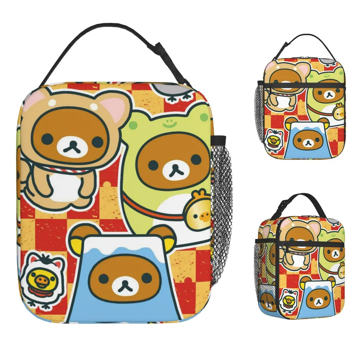 Rilakkuma Korilakkumas Lunch Bag Convenient Lunch Box Outdoor Picnic Graphic Cooler Bag Kawaii Waterproof Thermal Lunch Bags