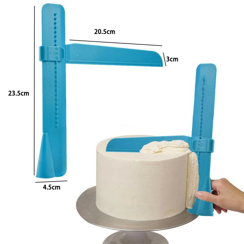 BCMJHWT Creme Schaber Unregelmäßige Zähne Rand Spatel Kuchen Backen Schaber Fondant Kuchen Slicer Gebäck Schneider Werkzeuge DIY Dekorieren