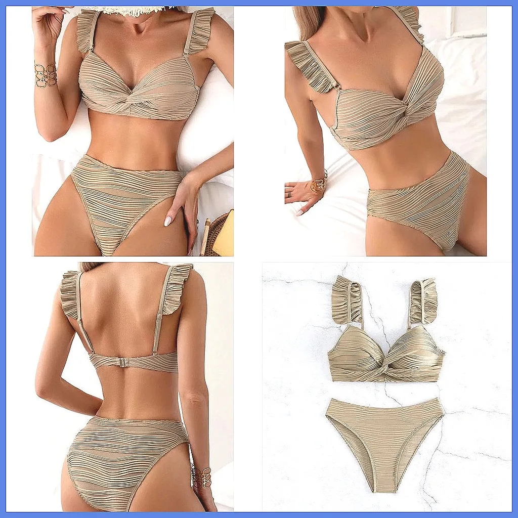

Sexy Push Up Bikini Set 2026 Brazilian Swimsuit for Women, High-Waisted Bathing Suit