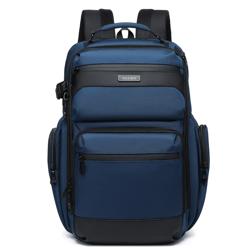 Ozuko Men's Multi Functional Waterproof Backpack 15.617.3 Inch Laptop Backpack Large Capacity Outdoor Bag For Commuting Trip