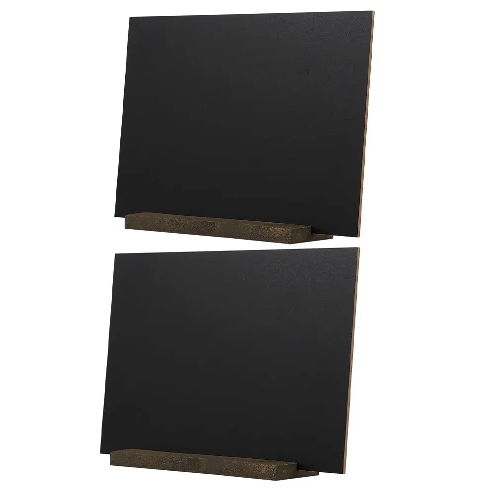 

2Pcs Mini Chalkboard Sign Wooden Base Tabletop Chalkboard for Food Signs Party Buffet Menu Board Kitchen Desk Decor Easy Clean