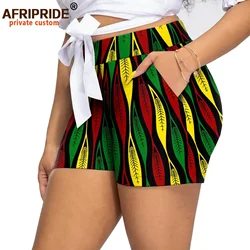 Women`s Shorts Midi Waist Summer Sexy Short Cotton Plus Size Casual Ankara Printed Elegant Fashion African Clothes A2221001