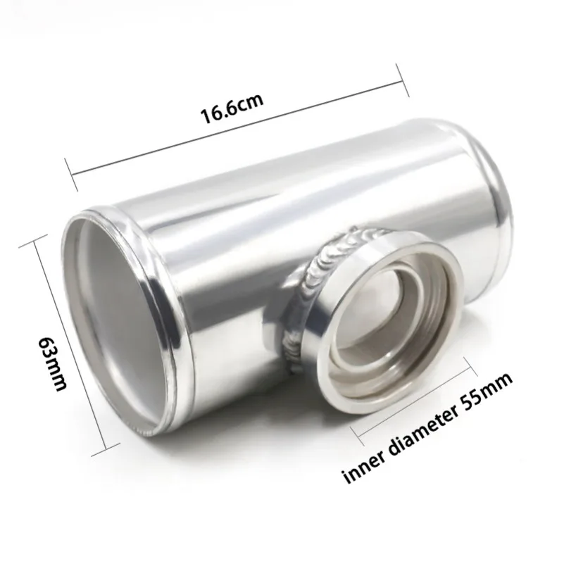 FOR Automotive 63mm/76mm HKS Pipe, Pressure Relief Valve Three-way Base Bleeding Valve Aluminum Pipe, Aluminum Pipe Base