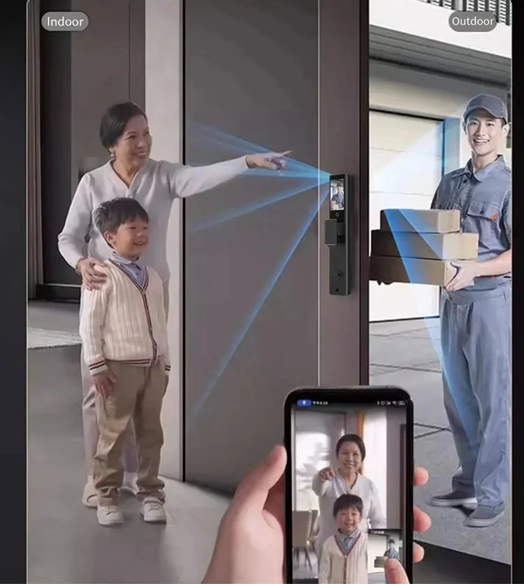 

3D Face Fingerprint Recognition Fully Automatic Code Lock Intercom for Home Electronic Intelligent Palm Vein Lock Cloud