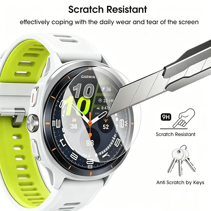 Tempered Glass Compatible For Garmin Forerunner 45 55 165 255 235 955 Screen Protector For Fenix 7 7x 6s 6x Pro Glass Film view 4