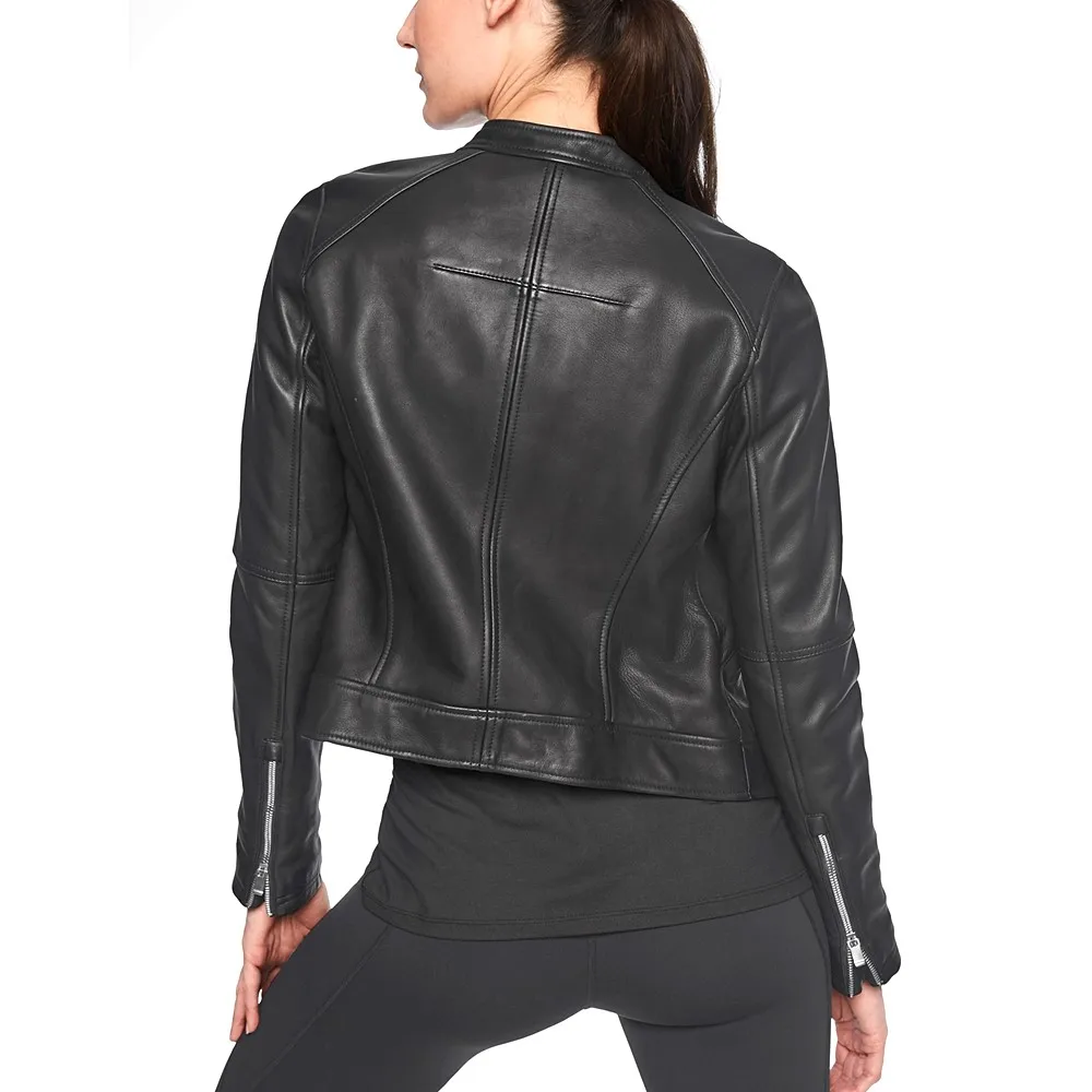 New Outdoor eepskin Leather Jaet Women's Genuine Zipper ort Sle Commute Faion Curphey Brand Winter Collection