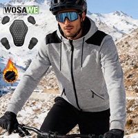 WOSAWE Winter Cycling Jacket Autumn Winter Windproof Motocross Riding Jacket Men Women CE Anti-fall Motorbike Coats