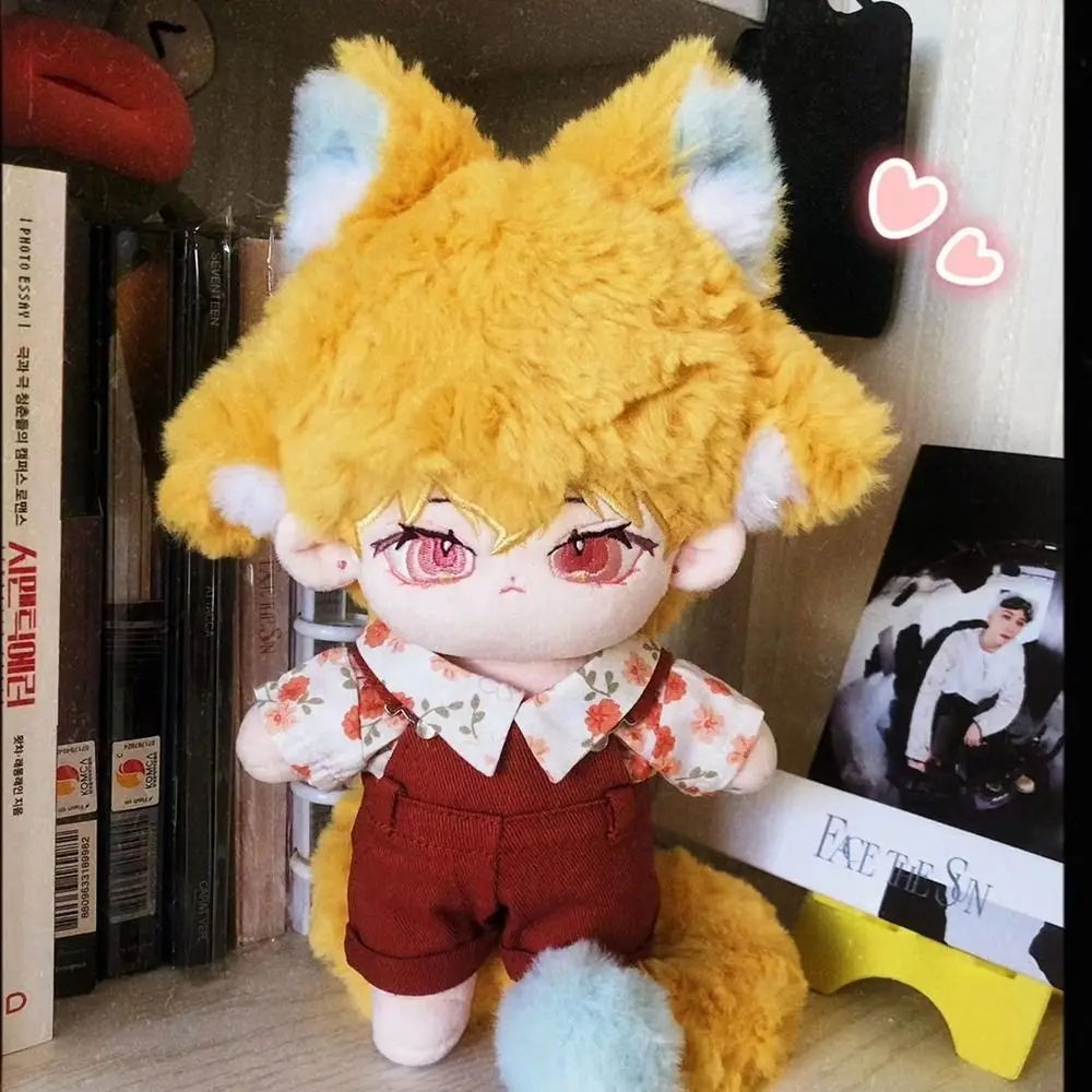 20cm Doll Clothes T-shirt Pants Mini Clothes Overalls Suit For Cotton Stuffed Dolls Toys Accessories Idol Doll Outfit T-shirt