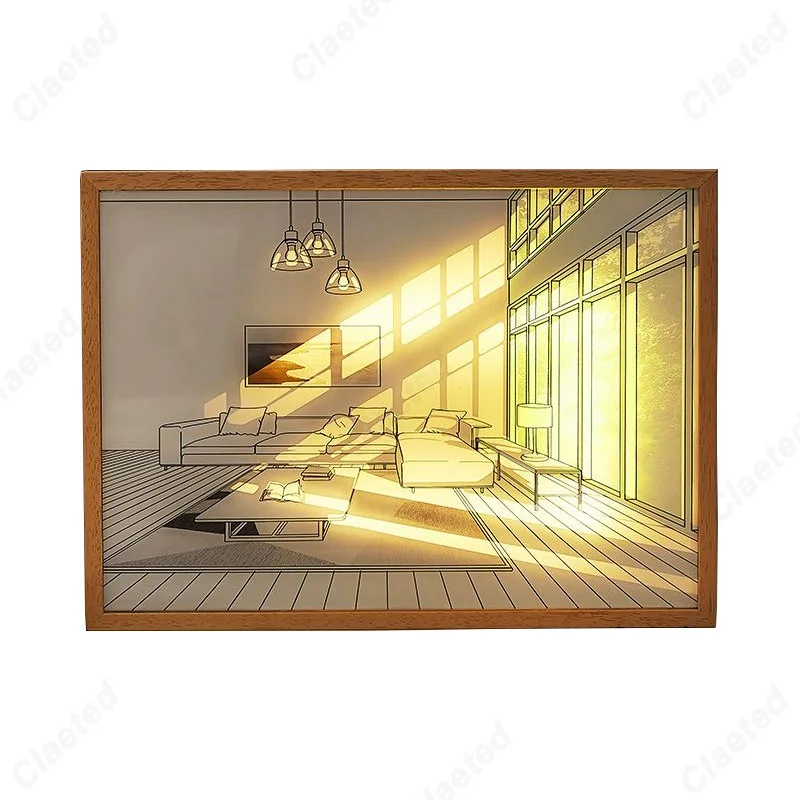 Cornice creativa per illuminazione a LED con luci Bar Caffetteria Camera da letto Studio Atmosfera Illuminazione decorativa