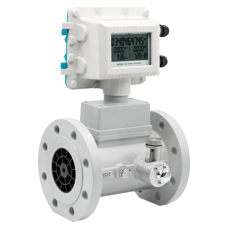 Digital Aluminum Alloy Turbine Flow Meter for Gas Air Local Display High Accuracy +/-1% 10-1000m3/hr Flow Rate