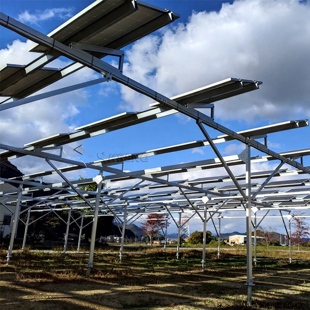 High-Efficiency Solar Farm Mounting Systems Aluminum Stainless Steel PV Support Frame Solar Panel Structures ISO9001/CE