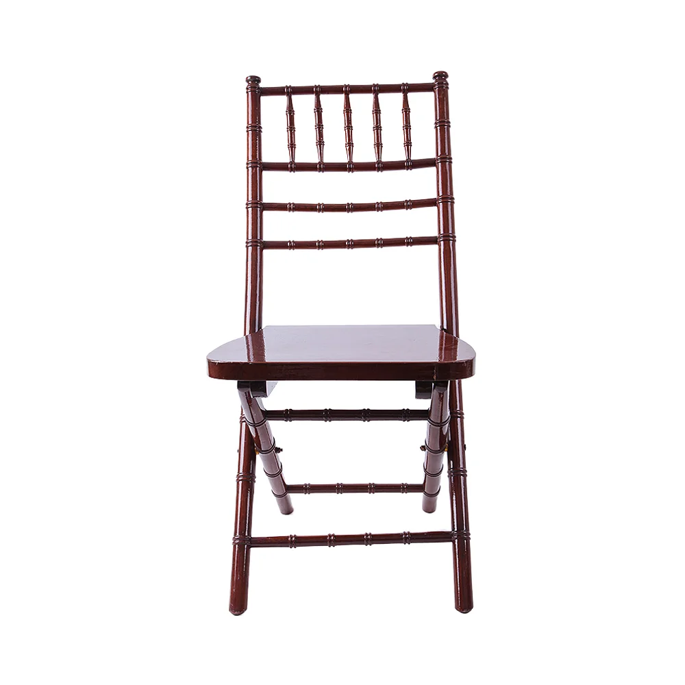 New Design Portable Solid Wood Foldable Wooden Folding Chair Chiavari Chair For Wedding Events