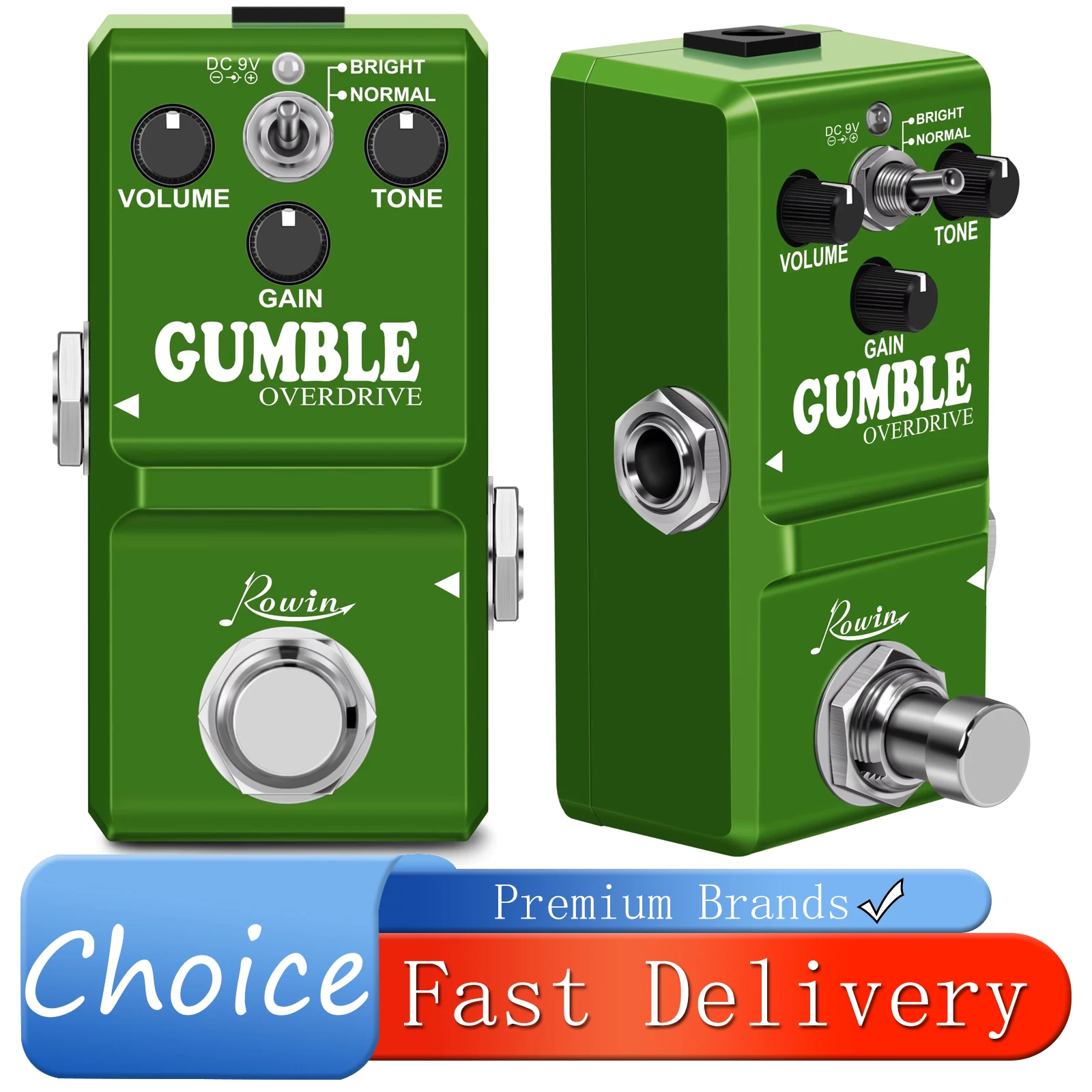 

Педаль эффектов для гитары ROWIN Gumble: миниатюрный овердрайв Gumble Overdrive LN-315, True Bypass, аксессуары для электрогитары