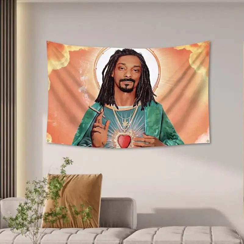 VIKAMA Retro Hip Hop Orange Cloud Tapestry Abstract Street Figure Wall Hanging Living Room Bedroom Decor