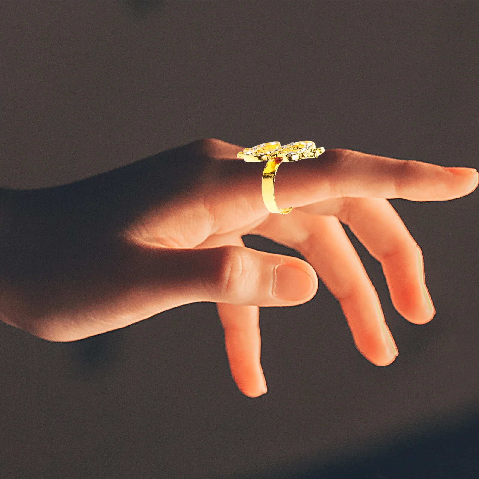 

3pcs Gold For Women Party Wear Jewelry Gift Open Design Shinny Finger Ring For Shaped Finger Ring Lady