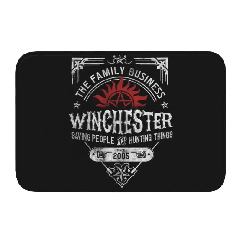 The Family Business Winchester Saving People And Hunting Front Floor Door Mats Indoor Supernatural Kitchen Bathroom Carpet Rug