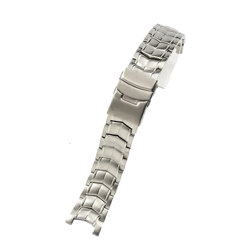 For Casio Edifice EFB100D 5051EF-524D-7A 22x14mm Solid Steel Buckle Watch Strap Rubber Base Durable Concave Interface Design view 6