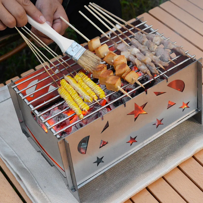 

Outdoor simple barbecue, carbon oven, charcoal, outdoor portable grill, barbecue Barbecue grill, outdoor BBQ grill