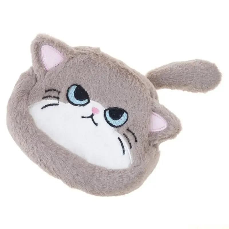 X90D Cosmetic Items Bag Coin Purse,Lovely Cats Shaped Wallets Plush Coin Pouches