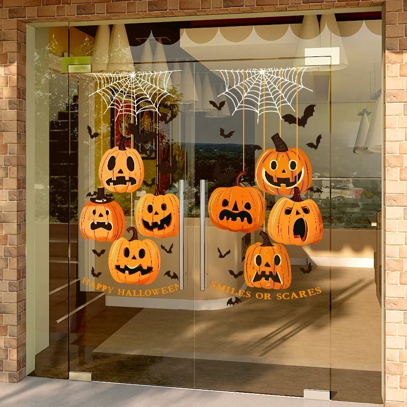 Halloween Static Cling Window Decals– Glass Door Decor for Jewelry Clothing Stores