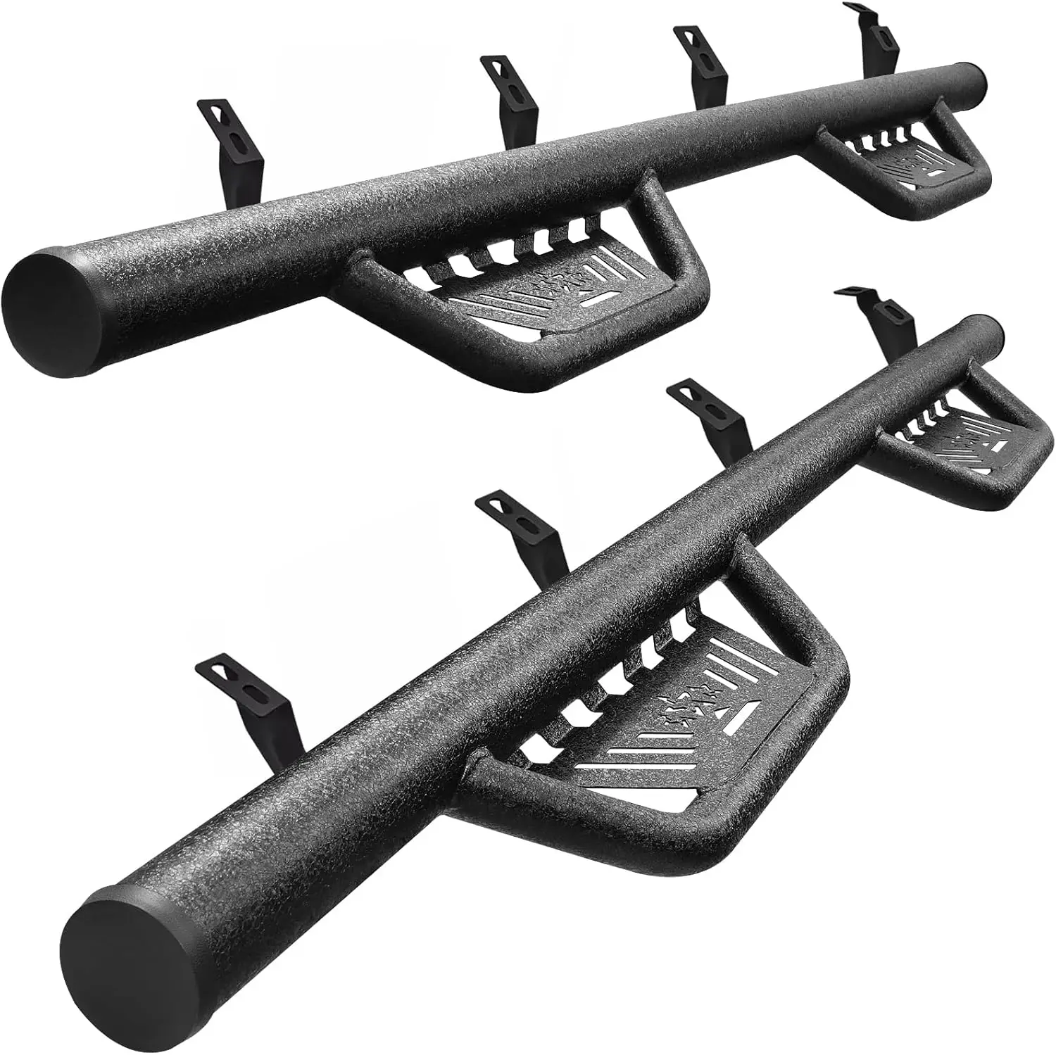 

5.5 Inch Drop Down Running Boards for 2024-2026 Toyota Tacoma Double Cab, Carbon Steel, Black, One-piece Design