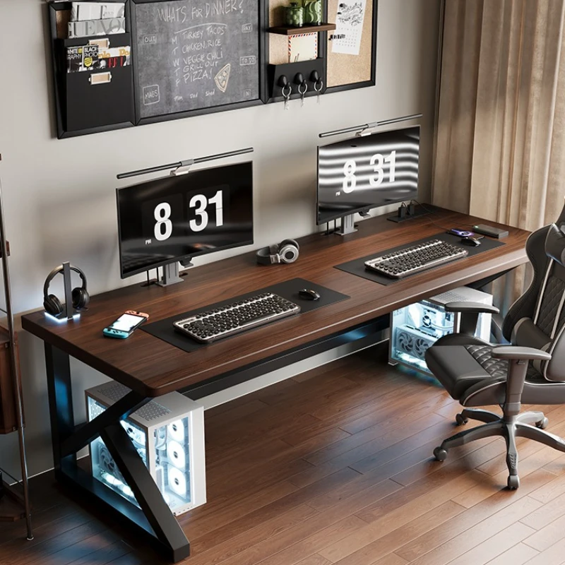 

Fanchen Galaxy, solid wood double computer desk desktop bedroom home antique desk large long e-sports table