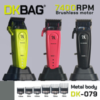 Professional BRDCLIP DK-079 Brushless Motor 7200RPM All metal Electric Hair Clipper DLC FADE Blade Charging Base Ultrathin Blade