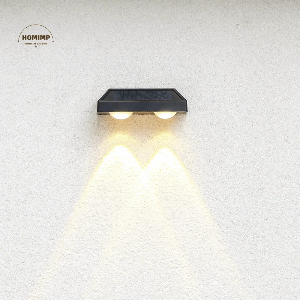 

2LED Waterproof Solar Wall Lamps White Light Warm Light Yard Atmosphere Wall Lights 3LED Outdoor Rainproof Solar Wall Lights