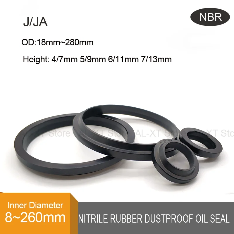 1-10Pcs ID8-260mm  Rubber J/JA-type Dustproof Straw Hat Sealing Ring OD18-280mm NBR Oil Sealing Ring Dust-proof Gasket For Shaft