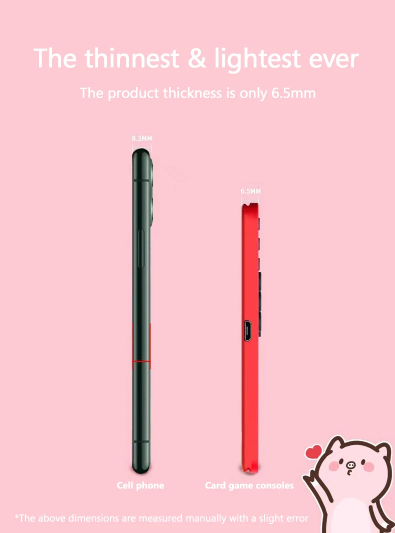 وحدة تحكم ألعاب فيديو ريترو رفيعة للغاية K10 مدمجة 500 لعبة كلاسيكية شاشة 2.4 بوصة مشغل ألعاب صغير محمول باليد لعبة بوي #4