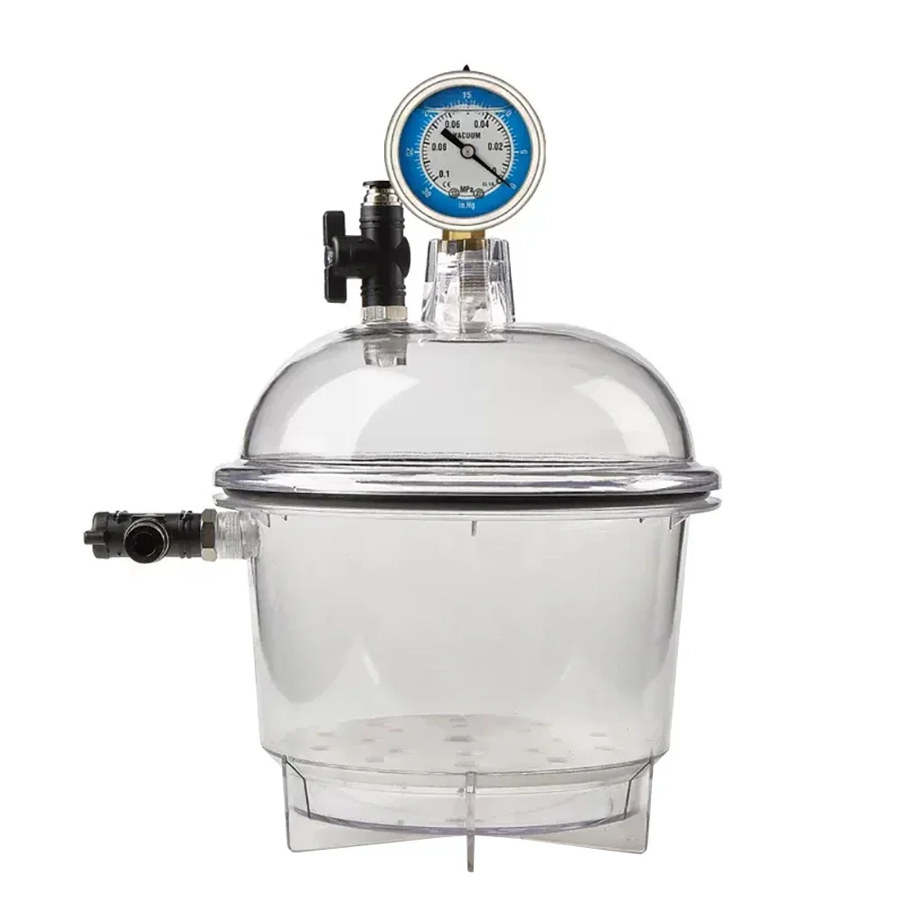 Plastic Vacuum Dryer Laboratory Dryer Transparent Vacuum Drying Vessel Polycarbonate Storage Tank Ball Valve Pressure Gauge