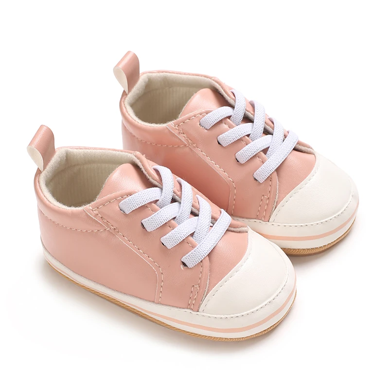 Children's Anti Slip Rubber Sole Leather Sports Shoes Baby's Dirt Resistant Outdoor Walking Shoes Newborn Shoes