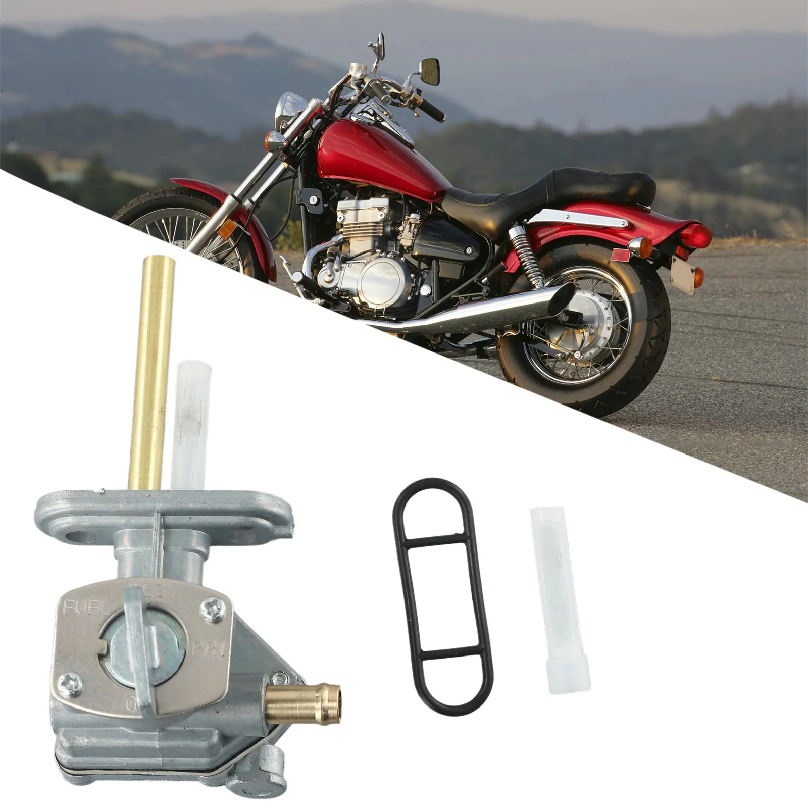 

Fuel Petcock for Kawasaki ZR750 Zephyr 1991 2006 and For EN500 Vulcan 500 1996 2009 Aluminum Alloy + Rubber Multiple Positions