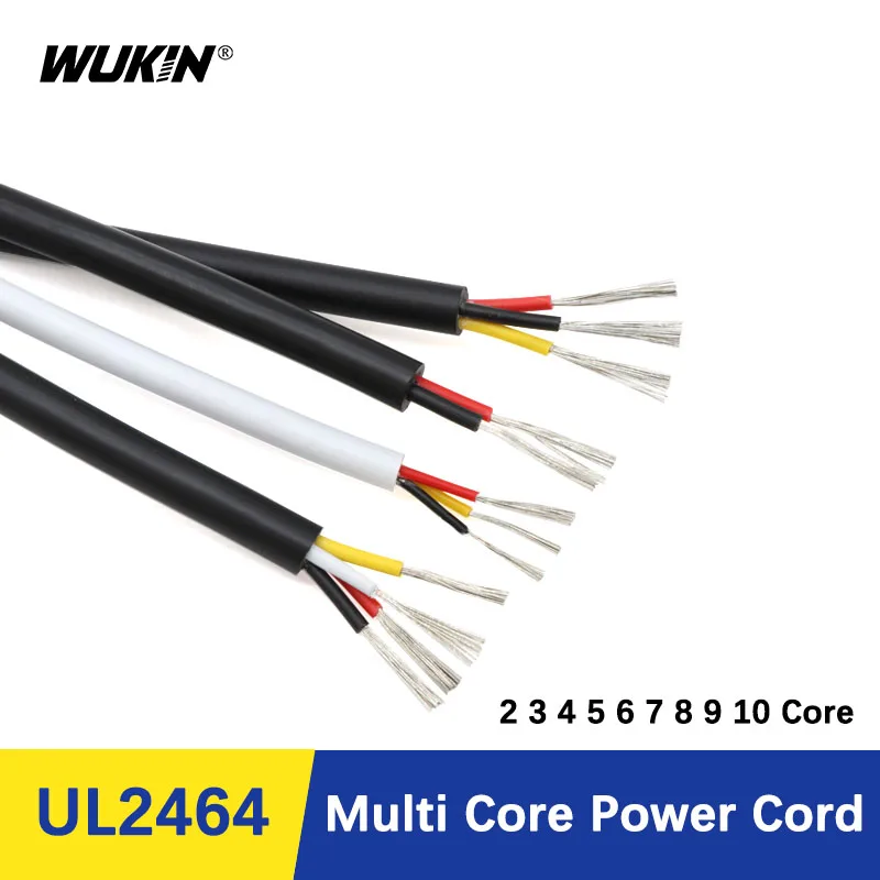 

5M UL2464 30-14 AWG PVC Soft Multi Core Sheathed 2 3 4 5 6 7 8 9 10 Core Electrical Wire LED Cable Electronic Connector DIY