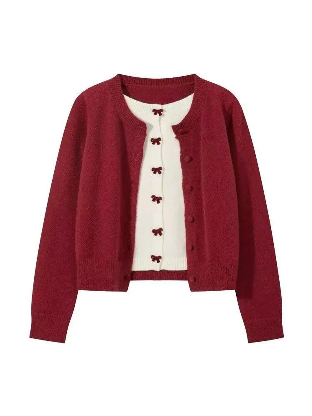 

Korean Sle Women's Sweater Soft Knot Knitted Top Autumn Winter New Design Casual High Waist Jaet Coat