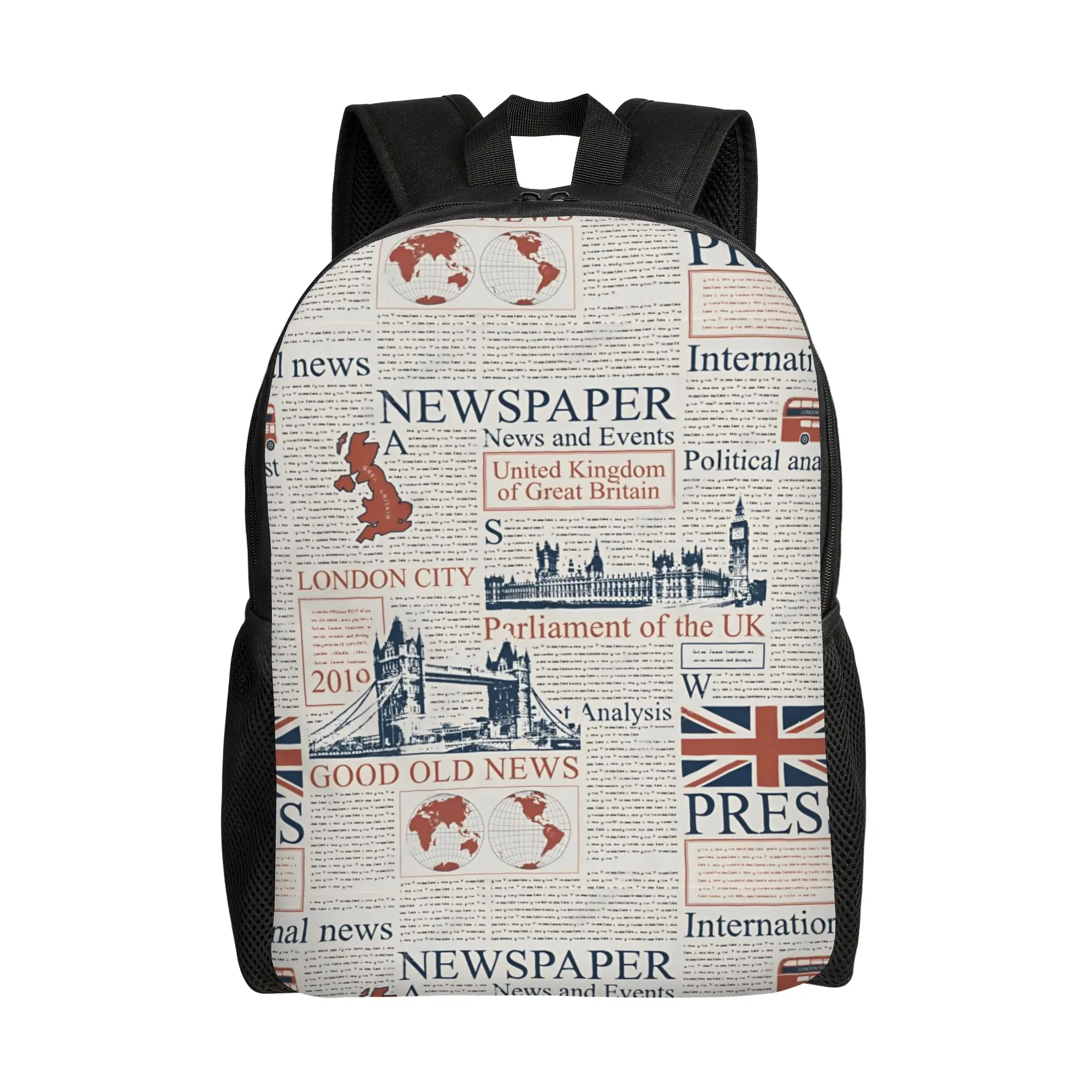 

Повседневный рюкзак с флагом Соединённого Королевства (Юнион Джек), школьный/деловой рюкзак с британскими символами Лондона, унисекс, для ноутбука, сумка через плечо