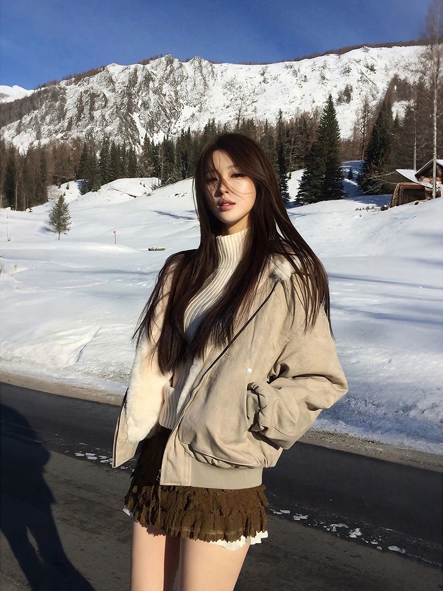 

Американское хлопковое пальто с узором под мрамор и принтом Mountain Eagle, зимнее, молодежное, повседневное, модное, Cleanfit